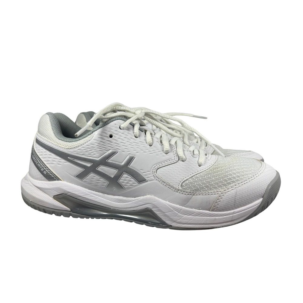 ASICS Gel-Dedicate 8 Women's Tennis Shoes White Silver Size 9‎
